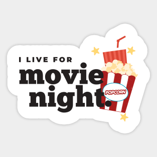 Movie Night Sticker